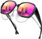 URUMQI Überzieh Sonnenbrille für Brillenträger Damen - UV400 Schutz, Blendschutz, Polarisiert, Fit Over Brille, Ultra Leicht, Quadratisch, Schwarzer Rahmen