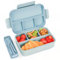 Bugucat Brotdose mit Fächern 1300ML,Lunchbox Kinder Auslaufsicher mit 4 Fächern,Lunch Box Bento Box mit Fächern für Kinder und Erwachsene,Vesperdose Frühstücksbox für Jungen&Mädchen Blau
