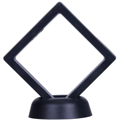 LXHZSY svävande ram 5 st display stativ 7 x 7 cm svart låda minnesmynt present dekoration multifunktionsmynt visar stativhållare (svart 9 x 9 x 2)