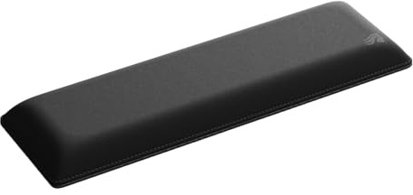 Glorious Gaming Padded Keyboard Wrist Rest (Kompakt, 25mm stark) - gesteppte Ränder, glatte Stoffoberfläche, rutschfeste Gummibasis, mittlere Festigkeit, 331 x 102 x 25mm - Schwarz