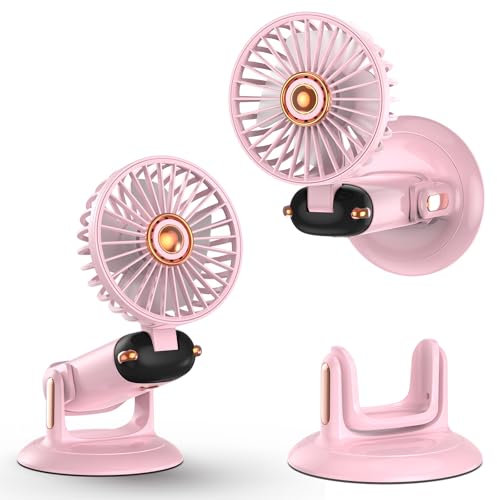 CNMTCCO Ventilateur manuel,Mini ventilateur portable,Ventilateur USB 5 vitesses,Rechargeable,Pliable pour les déplacements, le bureau et le camping(Rose)