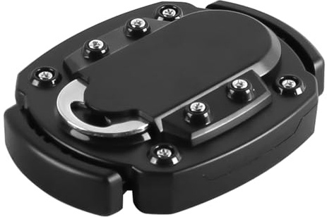Laroal Abrelatas manual de mano, fácil de usar, para acampar, con borde liso y abrebotellas (negro)