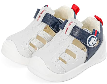 MK MATT KEELY Sandali Neonato Estive Scarpe Primi Passi Traspirante Bambino Sandali Punta Chiusa con Suole Gomma Antiscivolo,Marina,EU 19(CN 16)