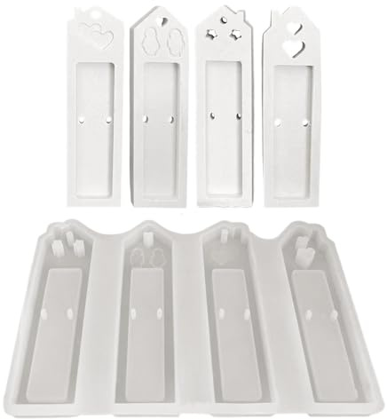 Stampo per cemento – in silicone | 4 cavità decorazioni per la casa per gesso per fai da te, per calcestruzzo balaustra, finitrici per calcestruzzo riutilizzabili, strumento per