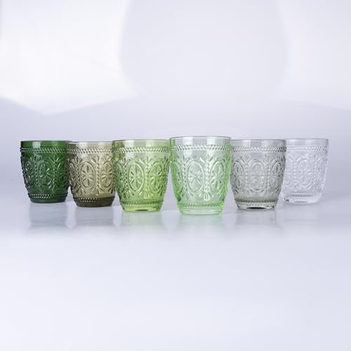 Villa d'Este Home Tivoli 1996 Imperial Greenery - Juego de 6 vasos de agua (300 ml)