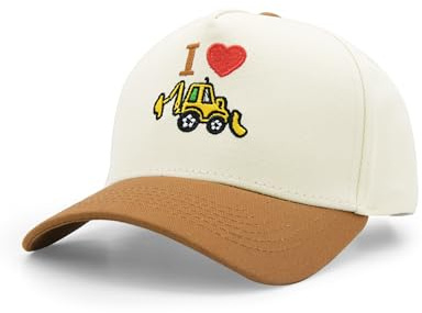 Casquette Baseball Enfant 2-8 Ans, Pelleteuse Brodée Cadeau Garçons Filles