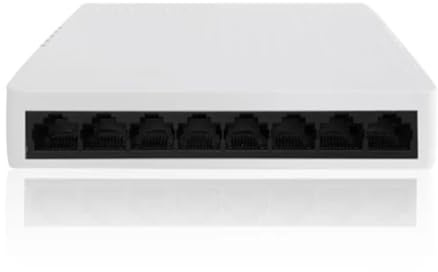 Prterver Conmutador Ethernet de Red No Administrado de 1000M, Concentrador de ConmutacióN LAN RJ45 RáPido, Conmutador de Escritorio Inteligente Ethernet, Enchufe Europeo de 8 Puertos