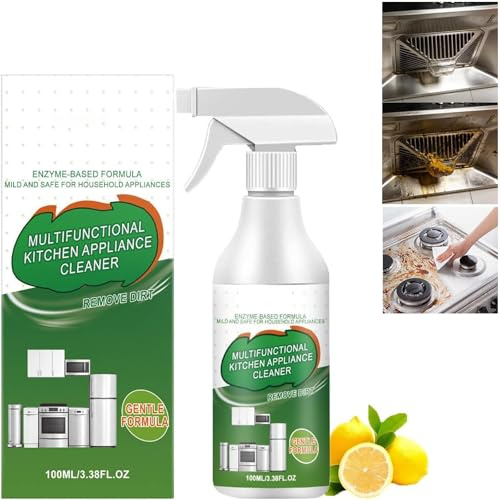 FlyCleanse Spray Nettoyant Enzymatique Moussant Multi-usages, Nettoyant Puissant Pour Dégraisser La Cuisine, Enzyme Foam Cleaner Pour Appareils De Cuisine, Oven, Range Hood, Countertop(100ml)