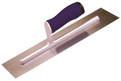 Edward Tools Finishing Trowel for Cement and Concrete 12” x 4” - Tempered Carbon Steel - Lightweight alloy mounting - Ergonomic soft rubber handle for less fatigue - Lifetime warranty