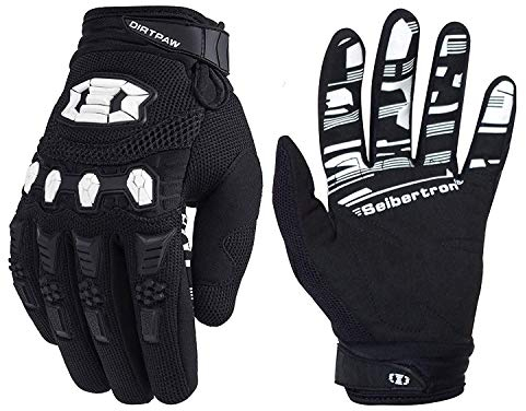 Seibertron Jugend/Kinder rutschfeste Fahrrad Bicycle Cycling/Radsport Racing Mountainbike RadsportHandschuhe für BMX MX ATV MTB Motorrad Motocross Motorbike Touch Screen Gloves Black S