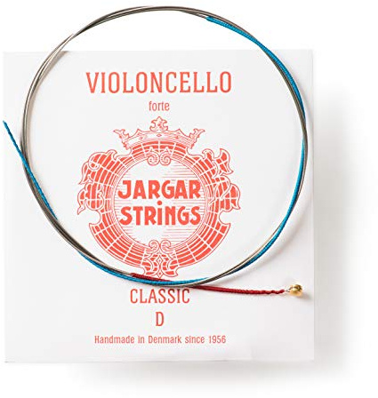 JARGAR Ce-DCM Cello Classic D-Saite, medium (0,98 mm) för cello Röd // röd Forte/tung