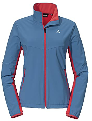 Schöffel Damen Softshell Jacket Rinnen L, wind- und wasserabweisende Winter Wanderjacke mit Body Mapping Technologie, atmungsaktive Outdoorjacke für Wintersport, daisy blue, 36