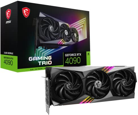 MSI GeForce RTX 4090 Gaming Trio 24G Gaming Grafikkarte - NVIDIA RTX 4090, 24 GB GDDR6X Speicher