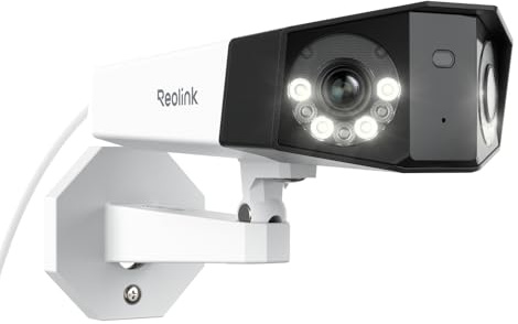 REOLINK 4K PoE Security Camera System, Home Outdoor IP Camera in 180 Degree Viewing Angle, Human/Vehicle/Pet Detection, Color Night Vision, Two Way Talk, Up to 512GB microSD Card, Duo 2 PoE