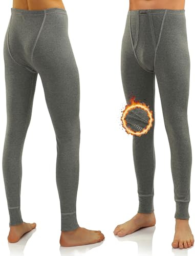 Sesto Senso Calzoncillos Largos 100% Algodón Pantalón Invierno Térmico Hombre M Mezcla Gris