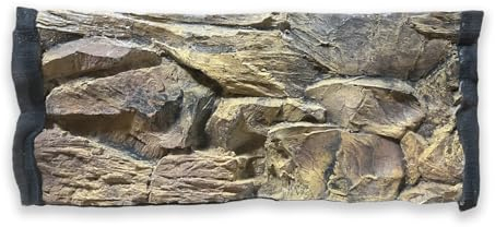 ZooPaul 3D Aquarium Rückwand Struktur Stein 60x30 cm Aquarienhintergrund Hintergrund Terrarium Dekoration