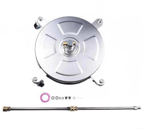 Hochdruckreiniger-Aufsatz, 33 cm, mit 4 Rädern, 4000 PSI Bodenreinigung, Flächenreiniger, Zubehör für Beton, Terrasse, Gehweg, Deck und Einfahrten