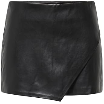 ONLY Onlmist-amili MW Faux Leath Skort CC Pnt Gonna Pantalone, Nero, S Donna