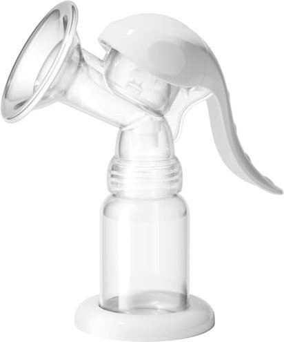 NCVI Handmilchpumpe, Manuelle Stillpumpe, Einfach zu Bedienen, Kompakt und Tragbar, BPA-frei, 20mm Flansch