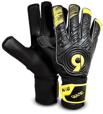 NINE Goalkeeper Gloves with Strong Grip, Extra Wrist Stability for Adult & Youth, Goalie Gloves for Kids, Men & Women with 4mm Latex Padded (Black, 3)