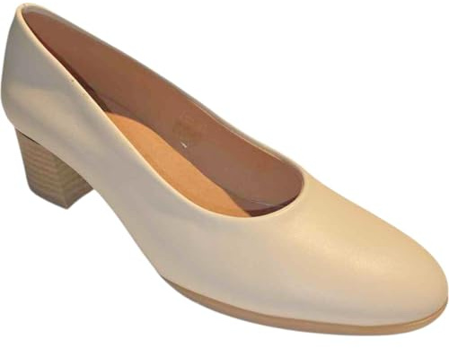 ARIADNA SÁNCHEZ Zapatos de Salón para Mujer Cómodos 24 Horas, Zapatos Piel de Fabricación Propia Hecho en España (Beige, Sistema Tallas Calzado EU, Adulto, Números, Mediano, 37)