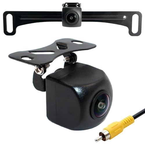 Backup Camera AHD 720P Metal 170 Degree Wide Angle Night Vision IP69 Waterproof Rear View Camera Parking Assistance Cam for Car Vehicle SUV RV Pickup Minivan Truck AHD/CVBS