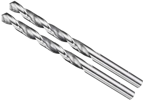 METALLIXITY Punta da Trapano (5,2mm) 2pz, Acciaio ad Alta Velocità 4241 (HSS) Gambo Dritto Non Rivestito (Lucido) 118° per Legno Plastica Ferro Rame Alluminio Metallo Morbido Basso