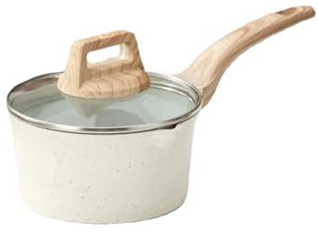 Cazo De Leche Cacerola for leche, sartén antiadherente, cacerola for leche con mango de madera, utensilios de cocina for utensilios de cocina