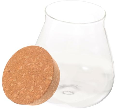 CLISPEED Botella De Vidrio Para Paisajismo Tapa De Corcho Decorativa y Para Plantas Para Sala Oficina y Estudio