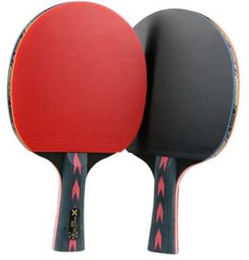 ibasenice 2 St Pingispaddel Fjäril Fladdermus Kol Dubbel Stjärna Spelare 5 Stjärnigt Pingisracket 5-stjärnigt Bordtennisracket Dubbla Finnar-in Bordtennisracket Pingisracket Bambu Röd