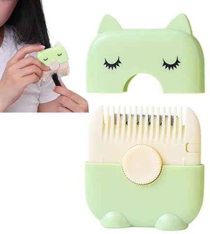 Hozaenwa Peine Navaja Para Corte De Pelo Mujer, Herramienta Cortapelo, 2 en 1 Para Puntas Abiertas Ajustar Flequillos Niños Adolescentes Adultos