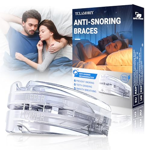 Férula Antironquidos, Antironquidos para Dormir, Protector Dental para Dormir, Reduce Ronquidos y Alivia Bruxismo – Mejora la Respiración y Calidad del Sueño, Reutilizable para Hombres y Mujeres