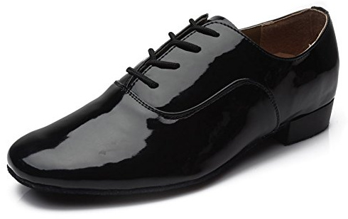 HIPPOSEUS Zapatos de Baile Latino Modernos para Hombres y niños, Zapatos de Baile Social con Cordones para Fiestas de salón y Salsa