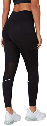 TCA SuperThermal Performance da Donna Pantaloni Termici a Vita Alta - Nero, XL