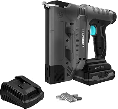Cecotec Grapadora de Batería CecoRaptor Perfect Staples&Nails 2020 Advance. 20 V y 2000 mAh, Velocidad 30 Disparos por minuto