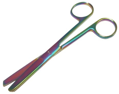 Multi Colour Dressing Scissors 5.5 Nurses, Student, Bandage Scissors, Vets Scissors DS14-Multi (Blunt Blunt)