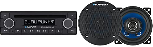 Blaupunkt Stockholm 400 DAB & ICx 402 2-Wege Einbau-Lautsprecher 180W Inhalt: 1 Paar, ICX402, Schwarz