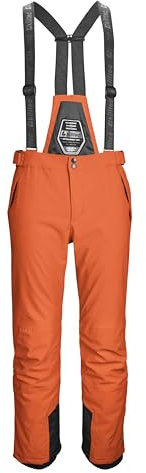 killtec Herren Skihose/Ski-Trägerhose mit abzippbarem Latz und Kantenschutz Larok, gebranntes orange, L, 35244-000