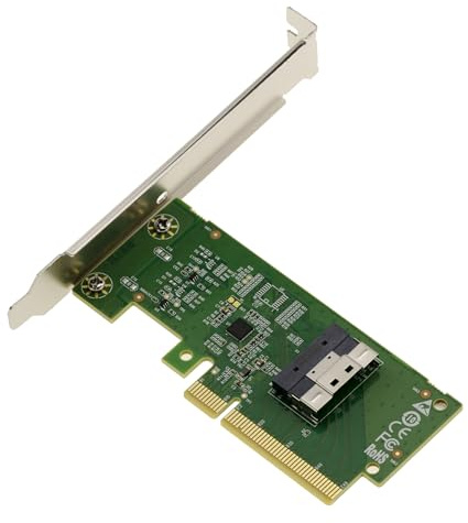 KALEA-INFORMATIQUE Scheda controller adattatore da PCIe 4.0 a Slim SAS SFF-8654 8i per SSD NVMe M2 M3 U2 U3 o backplane PCIe