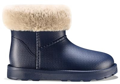 ESTRO Botines Mujer Invierno Forradas - Botines de Invierno Mujer Botas de Lluvia Goma Botas de Agua F115 (37 EU, Azul Oscuro)