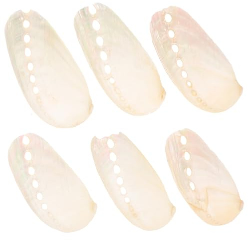 UPKOCH Lot de 6 Coquilles d'Ormeau Naturelles en Nacre, 4-6 CM, Décoration Bord de Mer pour Mariage Plage, Artisanat et Décor Aquarium, Coquillages Nacrés Décoratifs Polyvalents