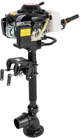 4 Stroke Outboard Motor with Short Shaft, 4Hp 55Cc Petrol Outboard Motor, Boat Jet Pump Engine with CDI System and Fuel Tank for Dinghy and Inflatable Boats