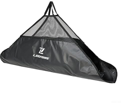 Momfin Sac de pêche portable et tapis d'atterrissage avec protection numérique en PVC pour mesurer et peser la carpe ou le brochet jusqu'à 100 cm