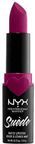 NYX Professional Makeup NYX Professional Makeup Barra de Labios Mate de Larga duración y Cobertura Total Suede Matte Lipstick Tono 11 Sweet Tooth Color Cereza, Mujer, Talla única