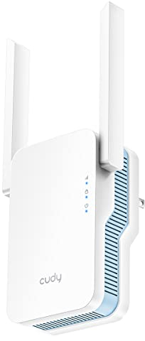 Cudy AC1200 Netz-WiFi-Repeater, 1200 Mbps, 5 GHz/2,4 GHz, WLAN-Verstärker mit Stecker, Signalanzeige, interne Antennen, Weiß RE1200