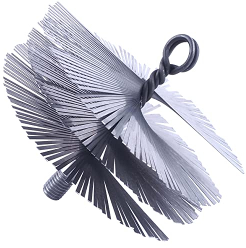 BAUSTER® Schornsteinbesen aus Blech Federstahl 150 mm Flach Kaminbesen Rußbesen Kaminbürste Kaminreiniger Gemauerte Schornstein Kamin Verschiedene Größen Holzofen Zubehör und Kohleherde
