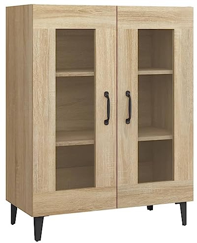 vidaXL Aparador Armario Auxiliar Alacena Mesa Consola Entrada Pasillo Vestíbulo Recibidor Mueble de Madera Contrachapada Roble Sonoma 69,5x34x90 cm