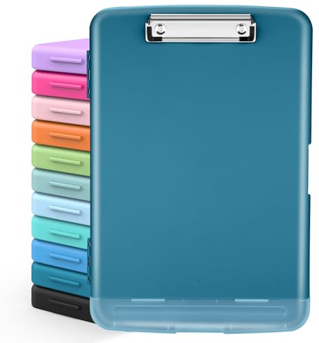 Sooez Clipboards with Storage, High Capacity Clip Boards 8.5x11 with Storage, Heavy Duty Nursing Clipboard Folder, Plastic Clipboard with Pen Holder for Women Teachers Work, School & Office Supplies