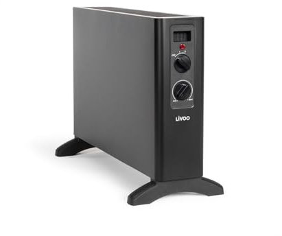 Livoo - Convector eléctrico DOM501-1800/2000W, 2 niveles de calentamiento, 20m²
