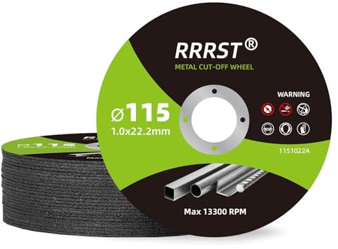 RRRST Disco de Corte 115 mm Metal Inox, 25 Piezas Disco Flexible Extrafino 1 mm para Amoladora Angular, Discos de Corte Para Metal, Acero Inoxidable, Acero, Hierro, Chapa, Tubo de Acero